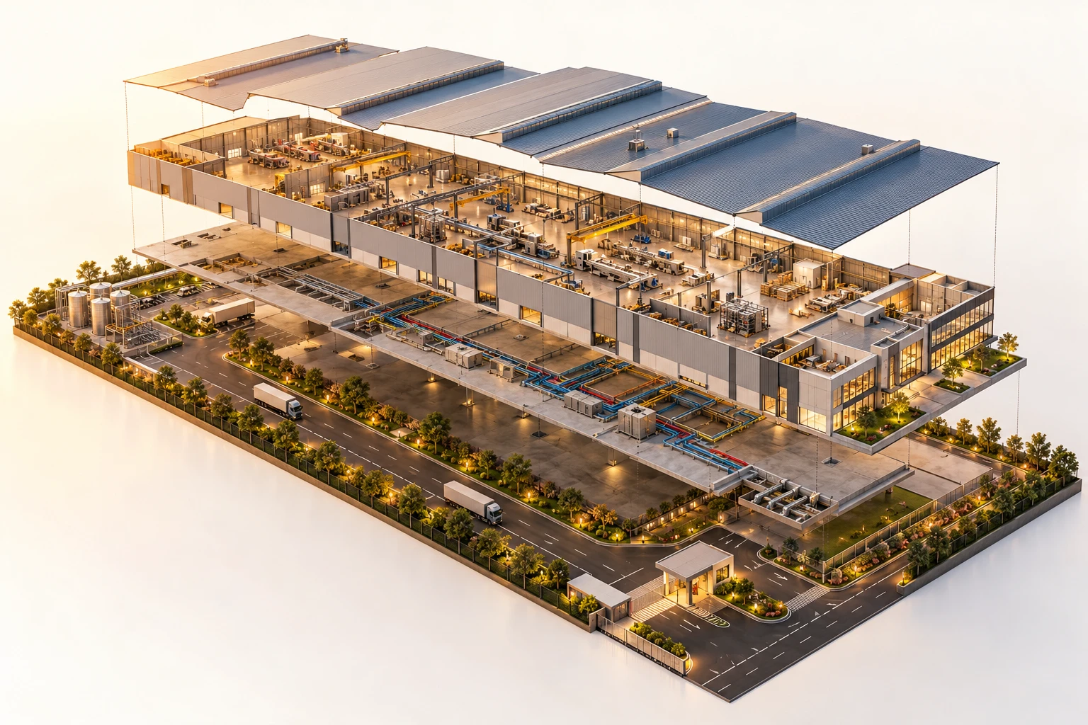 3D Exploded Site Plan concept study 13