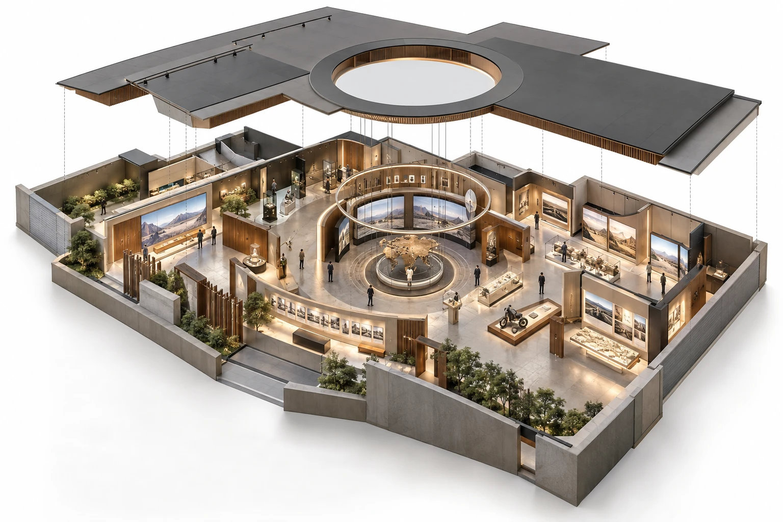 3D Exploded Site Plan concept study 14